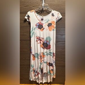 7th Ray Multicolor Floral Midi Dress